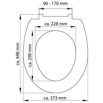 D-shape toilet seat with soft-close mechanism, TÜV-tested, removable toilet lid made of shatter