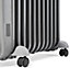 Schallen 1500W 7 Fin Portable Electric Slim Oil Filled Radiator Heater with Adjustable Temperature Thermostat