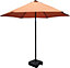 Schallen 2.7m UV50 Sturdy Straight Garden Outdoor Sun Umbrella Parasol- Dark Beige