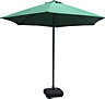 Schallen 2.7m UV50 Sturdy Straight Garden Outdoor Sun Umbrella Parasol- Green
