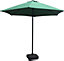Schallen 2.7m UV50 Sturdy Straight Garden Outdoor Sun Umbrella Parasol- Green