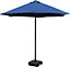 Schallen 2.7m UV50 Sturdy Straight Garden Outdoor Sun Umbrella Parasol- Navy Blue