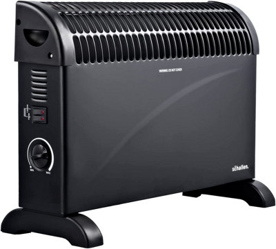 Schallen 2000W Electric Convector Radiator Heater with 3 Heat Settings - Black