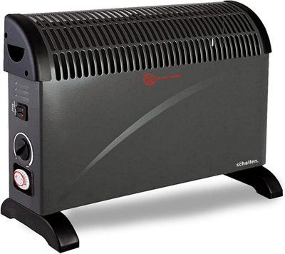 Schallen 2000W Electric Convector Radiator Heater with Built in Timer (Black)