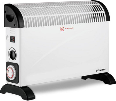 Schallen 2000W Electric Convector Radiator Heater with Built in Timer (White)