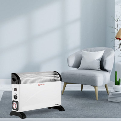 Schallen 2000W Electric Convector Radiator Heater with Built in Timer (White)