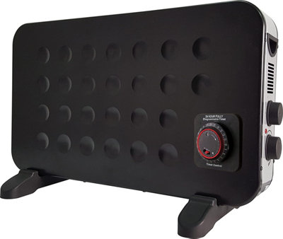 Schallen 2KW Portable Electric Convector Radiator Heater with Timer & Turbo Fan (Black) Price Comparisons | Compare The Build
