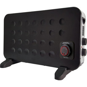 Schallen 2KW Portable Electric Convector Radiator Heater with Timer & Turbo Fan (Black)