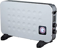 Schallen 2KW Portable Electric Convector Radiator Heater with Timer & Turbo Fan (White)