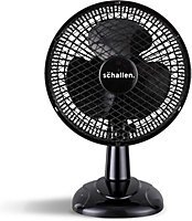 Schallen 6" Small Electric Modern Portable Air Cooling Fan with Tilt Feature for  Desk, Office, Home & Travel Use - Black