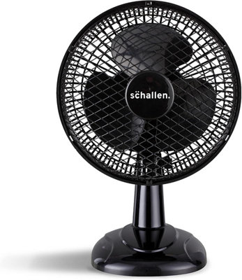 Schallen 6" Small Electric Modern Portable Air Cooling Fan with Tilt Feature for  Desk, Office, Home & Travel Use - Black