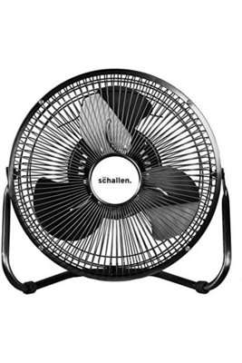 Schallen 9" Metal High Velocity Cold Air Circulator Adjustable Floor Fan with 3 Speed Settings - Gunmetal Dark Grey
