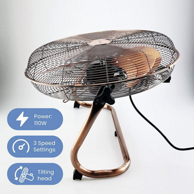 Schallen Copper Metal High Velocity Cold Air Circulator Adjustable ...