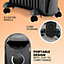 Schallen Oil Filled Radiator 1000W 5 Fin Portable Heater with Thermostat - BLACK
