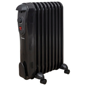 Schallen Oil Filled Radiator 2000W 9 Fin Portable Heater with Thermostat - BLACK