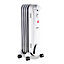Schallen Portable Electric Slim Oil Filled Radiator Heater with Adjustable Temperature Thermostat 1000W  5 Fin