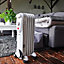 Schallen Portable Electric Slim Oil Filled Radiator Heater with Adjustable Temperature Thermostat 1000W  5 Fin