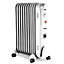 Schallen Portable Electric Slim Oil Filled Radiator Heater with Adjustable Temperature Thermostat 2500W  11 Fin