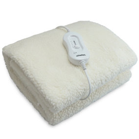 Schallen Premium Comfort Fleece Electric Heated Blanket with Remote Control & 3 Heat Settings- Single