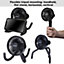 Schallen Rechargeable 4 Way Portable Clip on, Handheld Lightweight Fan for Pram, Car Seat, Desk, Office (Black)