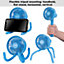 Schallen Rechargeable 4 Way Portable Clip on, Handheld Lightweight Fan for Pram, Car Seat, Desk, Office (Blue)