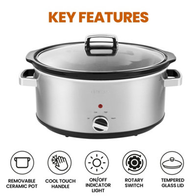 Schallen Stainless Steel 4L Slow Cooker DIY at B Q