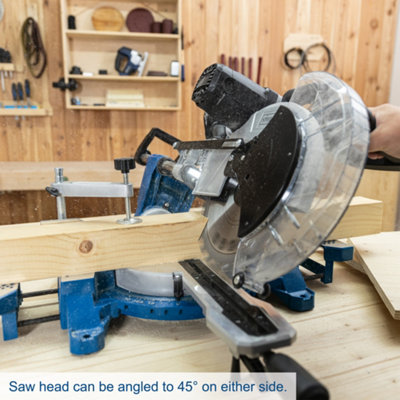 Scheppach HM140L 12" Sliding Mitre Saw, 2000W, 305mm 24T 48T TCT Blades, 330x105mm Cross Cut, 45 Degree Double Bevel & Laser Guide
