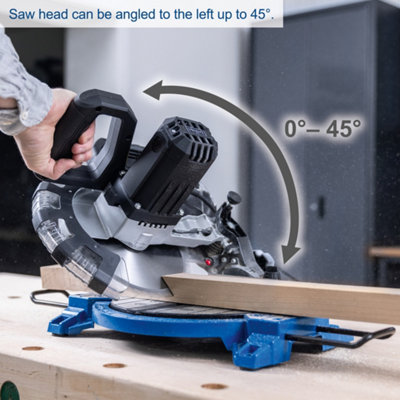 Scheppach HM210L 8" Cross-Cut Mitre Saw, 1500W, 210mm TCT Blade, 120x60mm Cross Cut, 45 Degree Bevel & Laser Guide