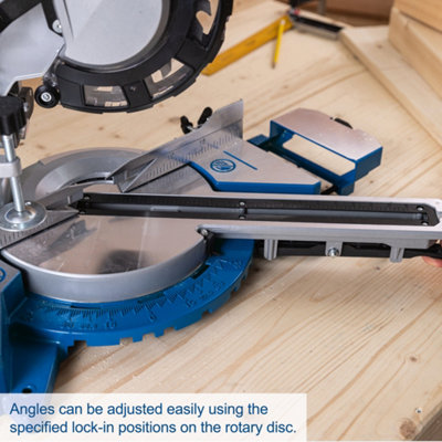 Scheppach HM216 8" Sliding Mitre Saw, 2000W, 216mm 24T & 48T TCT Blades, 340x65mm Cross Cut, 45 Degree Bevel & Laser Guide