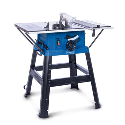 Scheppach HS254 Table Saw, 2200W, 254mm TCT Blade, 63x94cm Table, Mitre ...
