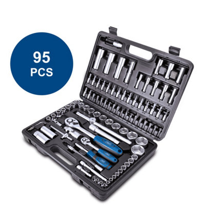 Scheppach TB94 Socket Wrench Set, 95 Piece Tool Kit, Chrome Vanadium ...