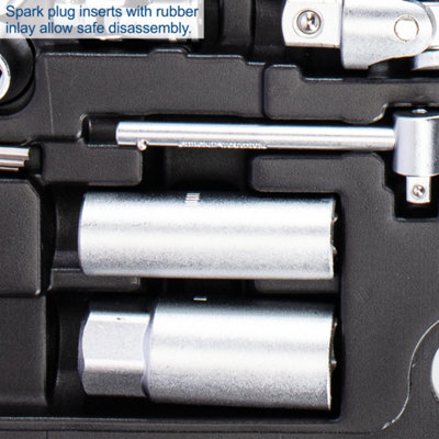Scheppach TB94 Socket Wrench Set, 95 Piece Tool Kit, Chrome Vanadium ...