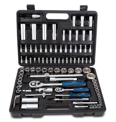 Scheppach TB94 Socket Wrench Set, 95 Piece Tool Kit, Chrome Vanadium ...