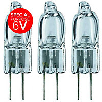 Schiefer Lighting Halogen G4 Capsule 20W 6V Dimmable Transverse Warm White Clear M34 (3 Pack)
