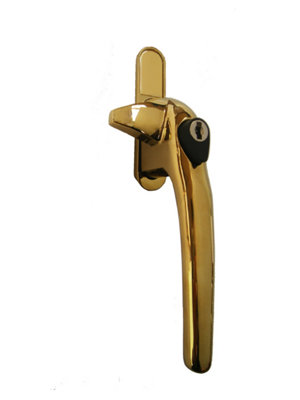 Schlosser Technik Apto Cockspur Window Handle Kit - Right Handed Polished Gold