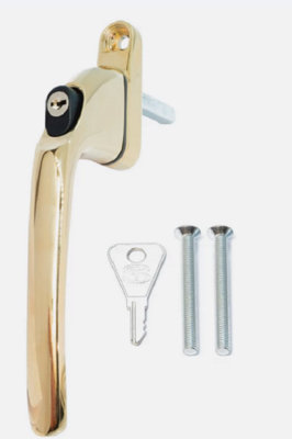 Schlosser Technik - Inline Espag UPVC Window Handle Key Locking Double Glazing - Spindle Bar Length: 40mm - Gold Price Comparisons | Compare The Build