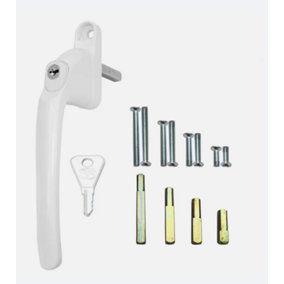 Schlosser Technik Inline Key Locking Espag Repair Window Handle Kit - White