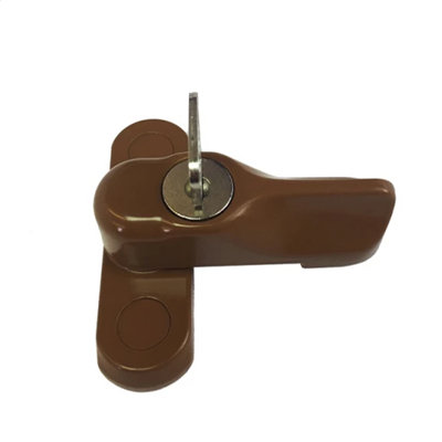 Schlosser Technik Key Locking Sash Jammer & Window Restrictor - Fits All Doors - Pack of 6 - Oak
