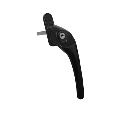 Schlosser UPVC Key Locking Offset Cranked Espag Window Handle - Right Hand - 55mm Spindle - Steel