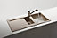 Schock Composite Granite Cristalite Typos 1.5 Bowl & Drainer Grey Croma Inset Undermount Kitchen Sink - TYPD150CR