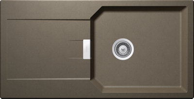 Schock Composite Granite  Manhattan 1.0 Bowl & Drainer Alpaca Inset Kitchen Sink - MAND100L50