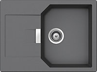 Schock Composite Granite  Manhattan 1.0 Bowl & Drainer Croma Inset Kitchen Sink - MAND100SCR