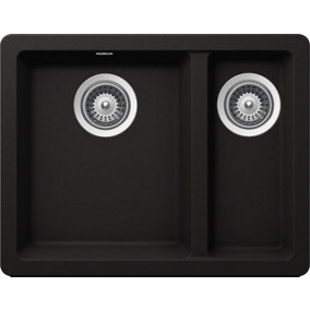 Schock Composite Granite Quadro 1.5 Bowl Nero Undermount Kitchen Sink - QUAN150NE