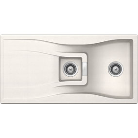 Schock Composite Granite Waterfall 1.5 Bowl & Drainer Polaris Inset/Undermount Kitchen Sink - WATD150PO