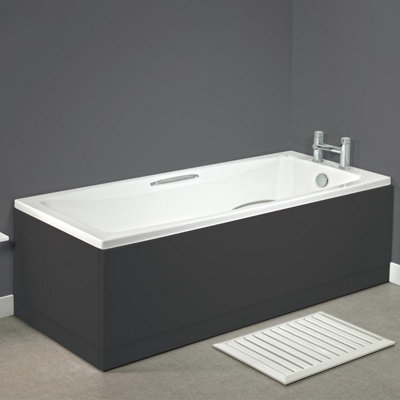Schwan Ultimate Bath Panel 1700 -FRONT- BLACK | DIY at B&Q