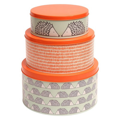 Scion by Dexam Spike Set of 3 Round Cake Tins - Sage