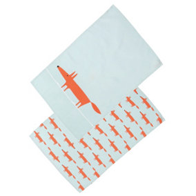 Scion Mr Fox Set of 2 Tea Towels Blue