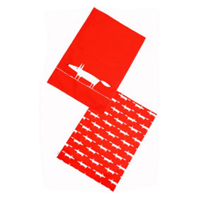 Scion Mr Fox Set of 2 Tea Towels Red