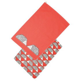 Scion Spike Set of 2 Tea Towels Red