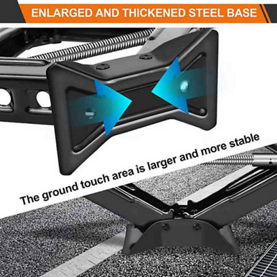 scissor jack, 2 tonne car jack with handle, 105-385mm lifting range ...